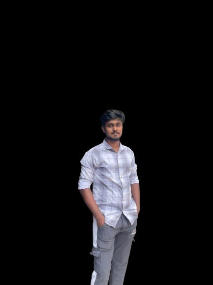 Nayem full-length in a check shirt